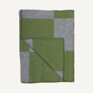 Anno - Ala wool throw, Olive/gray melange