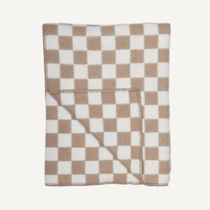 Anno - Arkiivi wool throw, Natural white/coffee